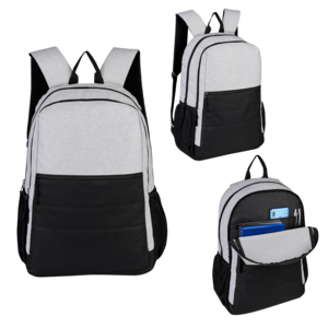 SIN355, MOCHILA DENVER(Bolsa principal con espacio para laptop y tablet, bolsa con organizador, bolsa frontal con cierre, 2 bolsas laterales de red, espalda y tirantes acojinados.)