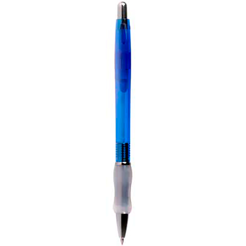 jel-sil, Boligrafo de plastico modelo jello silicon en colores azul,transparente, rojo,negro