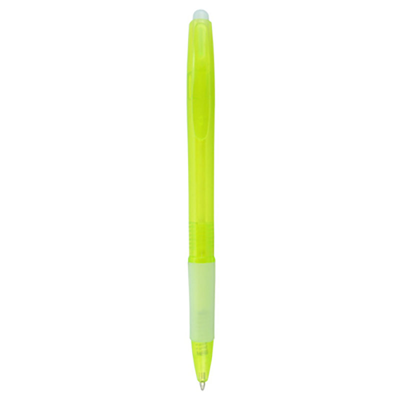 jel-tra, Boligrafo de plastico modelo jello transparente colores rojo,amarillo,verde,naranja,morado,azul