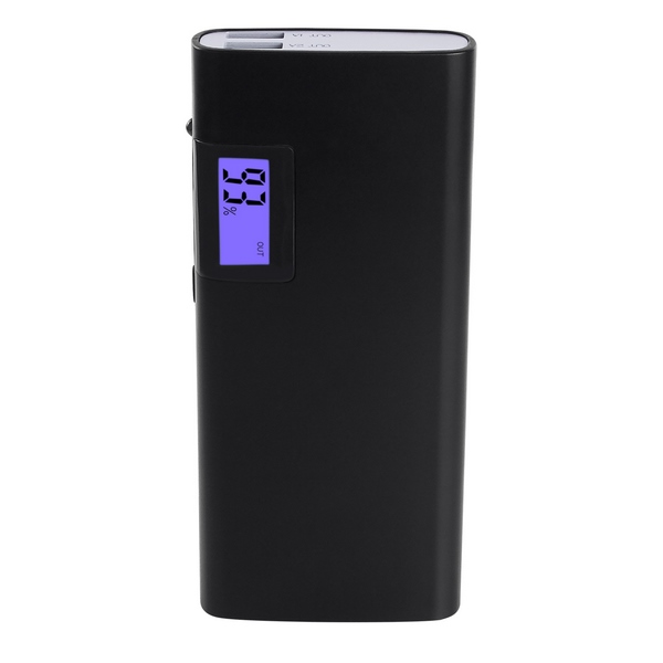 CRG021, POWER BANK ONUS(Batería auxiliar para smartphone. capacidad 10.000 mAh. Cuenta con 2 salidas USB. linterna de 1 LED y display para mostrar el nivel de batería. Incluye estuche y cable cargador compatible con USB y micro USB.)