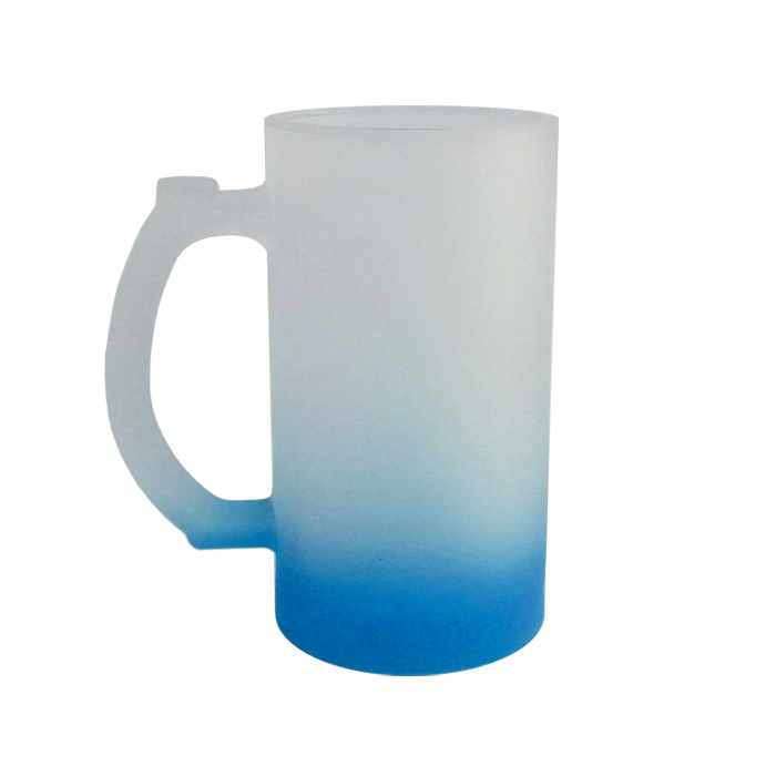 A2799, Tarro de vidrio satinado para sublimación, con base de color. CAP. 16 OZ. (470 ml).