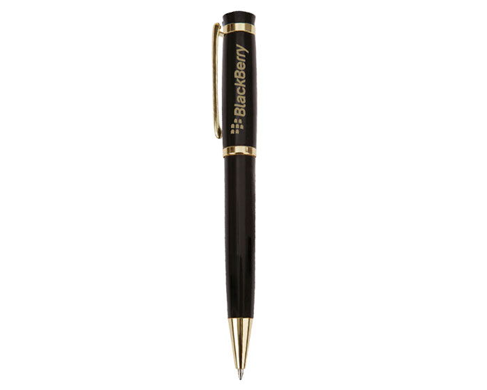 BMT1934, Bolígrafo metálico con tapa de cobre. Destape para grabado láser en color cobre. Presentación: caja de regalo en color negro.