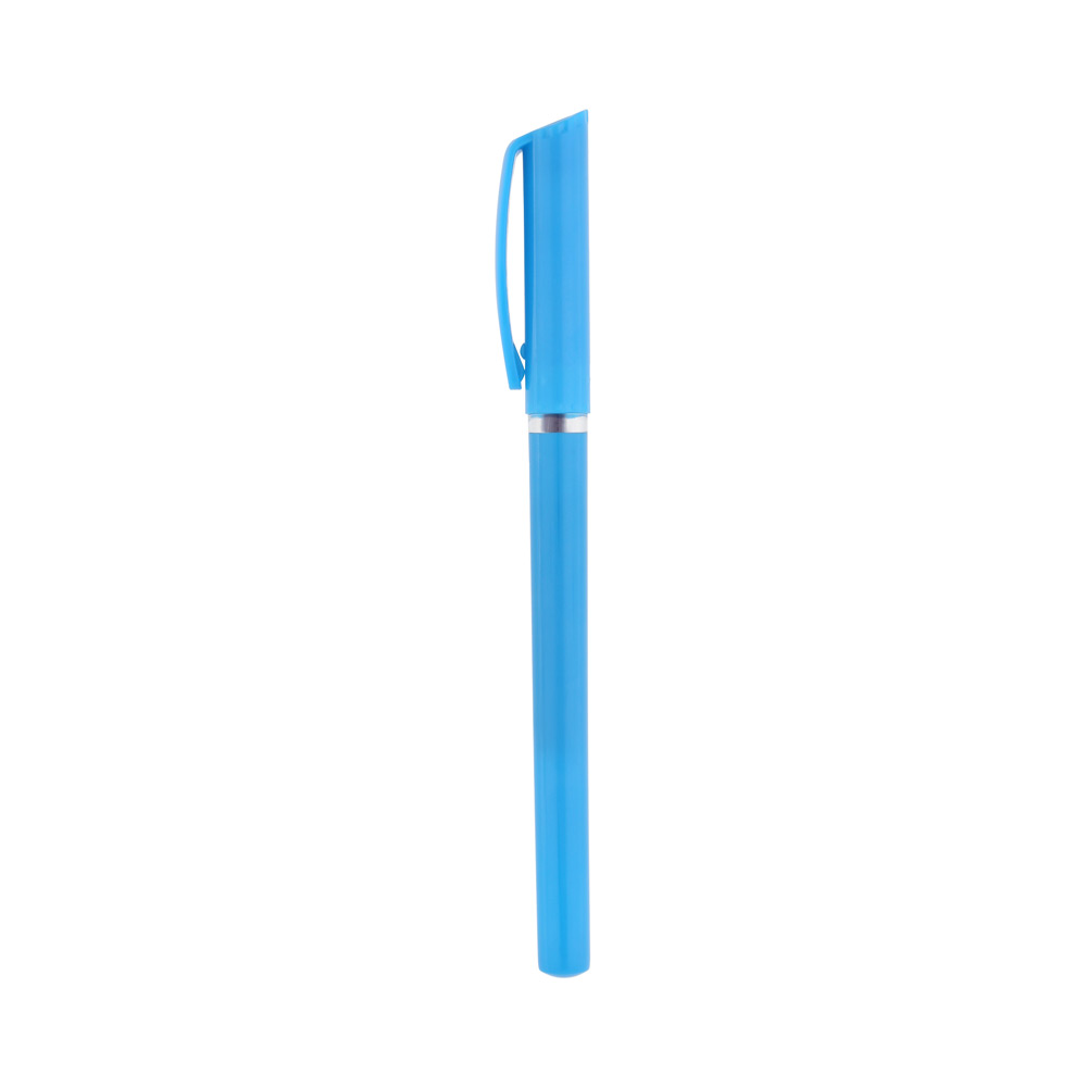 GL-21006, Bolígrafo de plástico con color sólido y tinta de gel en color azul.